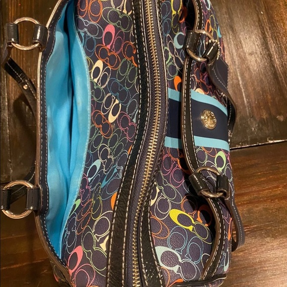 Coach Chelsea Stripe Satchel - Picture 5 of 9